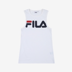 Fila Linear Fit less - Naisten Poolopaita - Valkoinen | FI-98481